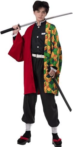 Cosplay Life Demon Killer Vanquisher Complete Anime Costume Set Kimono Cardigan - Halloween Outfit For Unisex Adult in Kuwait