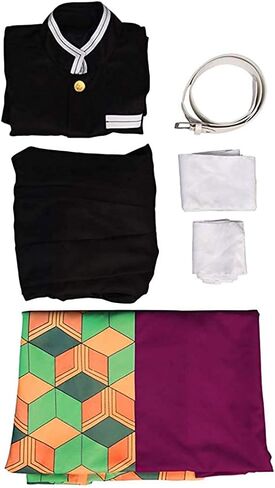 Cosplay Life Demon Killer Vanquisher Complete Anime Costume Set Kimono Cardigan - Halloween Outfit For Unisex Adult in Kuwait