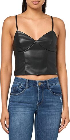 Armani Exchange Women's Eco Leather Form Fitting Tank Top in Saudi Arabia