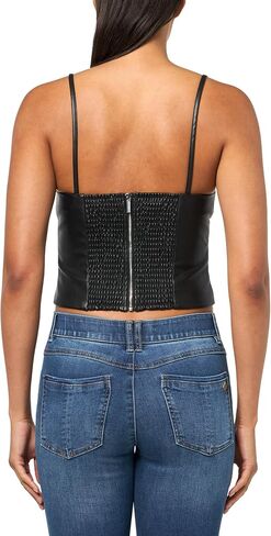 Armani Exchange Women's Eco Leather Form Fitting Tank Top in Saudi Arabia