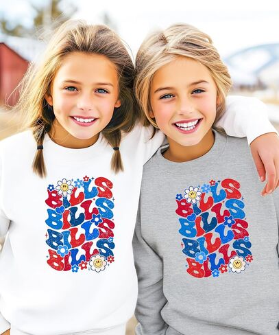 Olive يحب Apple Groovy Floral Bills Sweatshirt للنساء المراهقات والفتيات الأحمر والأزرق الفخر Pullover in Kuwait