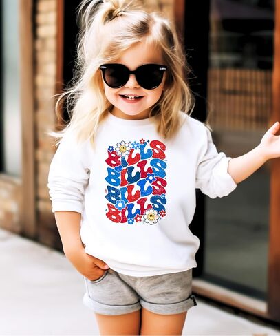 Olive يحب Apple Groovy Floral Bills Sweatshirt للنساء المراهقات والفتيات الأحمر والأزرق الفخر Pullover in Kuwait