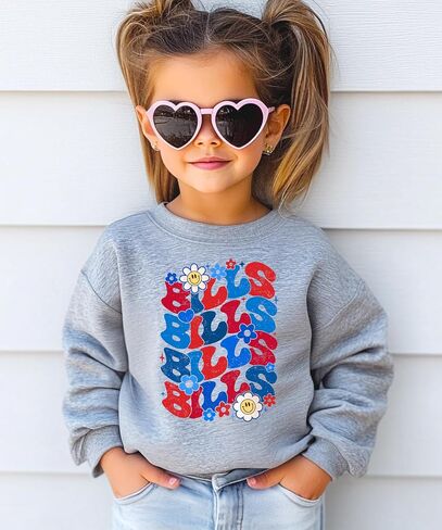 Olive يحب Apple Groovy Floral Bills Sweatshirt للنساء المراهقات والفتيات الأحمر والأزرق الفخر Pullover in Kuwait