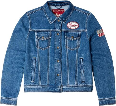 Indian Motorcycle Women's Denim Jacket, Blue in Saudi Arabia