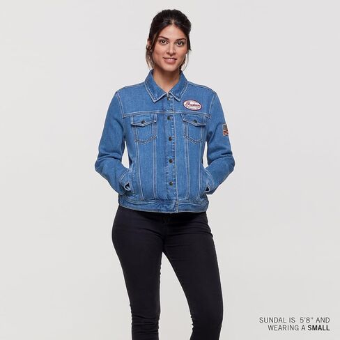 Indian Motorcycle Women's Denim Jacket, Blue in Saudi Arabia