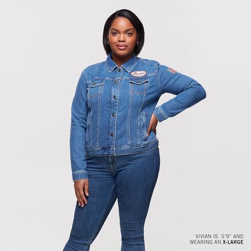 Indian Motorcycle Women's Denim Jacket, Blue in Saudi Arabia