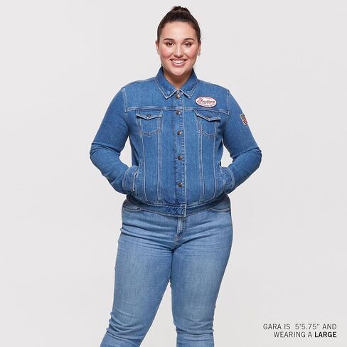 Indian Motorcycle Women's Denim Jacket, Blue in Saudi Arabia