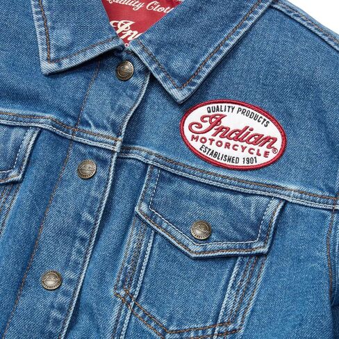 Indian Motorcycle Women's Denim Jacket, Blue in Saudi Arabia