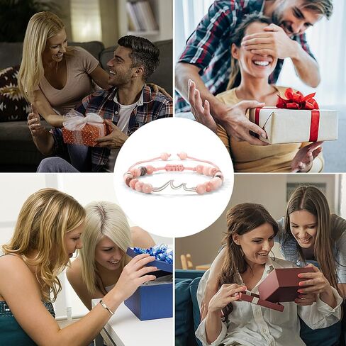 30th 40th 50th 60th 70th Birthday Gifts for Women Beaded Bracelets for Women with Wave, Wave Bracelet for Woman 10th 13h 16th 21st Bithday Gifts for Teen Girl Trendy Stuff Sister Friend Inspirational Get Well Feel Better Gift Jewelry in Kuwait
