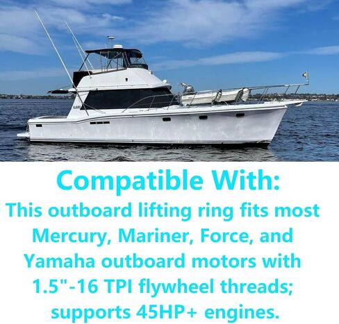 91-904551 Outboard Lifting Ring Tool Replacement For Universal Lifting System AMT0022, Mercury Outboard Lifting Eye, Flywheel Puller, Mercury Lifting Eye, Boat Tools，1.5"-16 TPI Threads 91904551 in Saudi Arabia