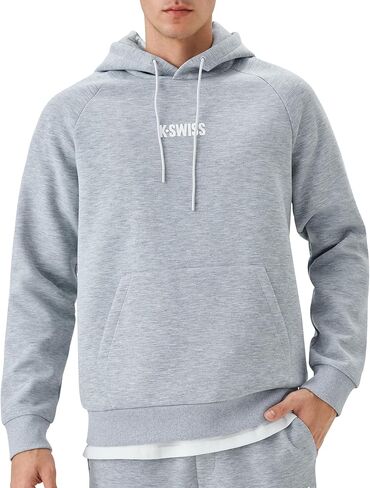 K-Swiss Heritage Men's Hoodies - Pullover Long Sleeve Sweatshirt Casual Club Hooded for Gym Workout in Saudi Arabia