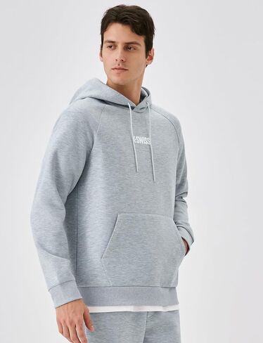 K-Swiss Heritage Men's Hoodies - Pullover Long Sleeve Sweatshirt Casual Club Hooded for Gym Workout in Saudi Arabia