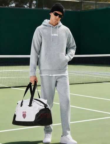 K-Swiss Heritage Men's Hoodies - Pullover Long Sleeve Sweatshirt Casual Club Hooded for Gym Workout in Saudi Arabia