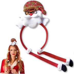 Christmas Headband, long legs santa headband, Plush Hairband Christmas Costume Hair Accessories Headwear for Women Adults Party Favors in Saudi Arabia