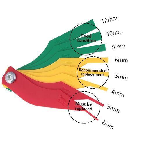 Vaguelly Brake Pad Thickness Gauge Durable Measuring Instrument for Brake Pad Inspection with Color Coded Scale Accurate and Easy to Use for Car Owners and Mechanics in Saudi Arabia