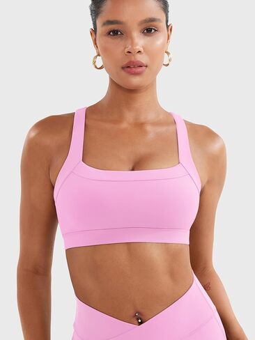 Yeoreo Sports Bras for Women High Support Racerback مبطن الجري Bra Tracii Square Dequ in Saudi Arabia