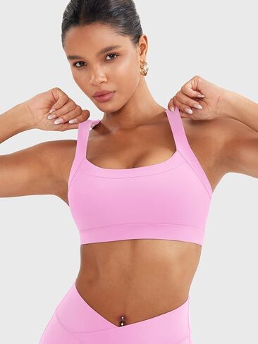 Yeoreo Sports Bras for Women High Support Racerback مبطن الجري Bra Tracii Square Dequ in Saudi Arabia