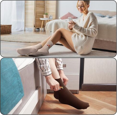 4 Pairs Fall Pumpkin Socks for Women Girls Autumn Soft Novelty Crew Socks Fall Thanksgiving Gifts in Saudi Arabia