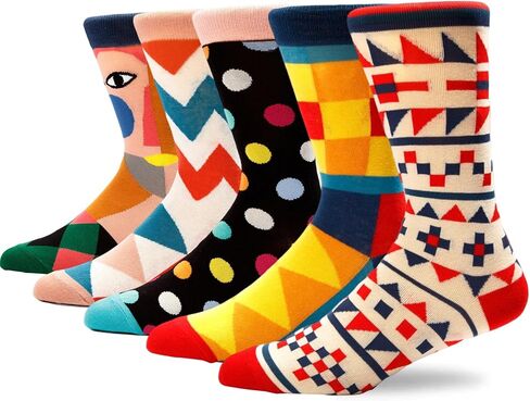 Funny Novelty Socks for Women Crazy Colorful Cute Cool Fancy Graphic Womens Dress Socks with Designs Gifts Happy Fun in Saudi Arabia