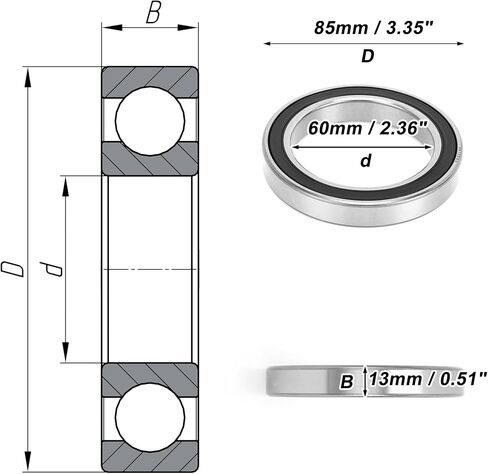 ACROPIX 6004DDU Deep Groove Ball Bearings P6 20x42x12mm Lubricated Bearings Double Rubber Seal Silver Tone Scooter Skateboard Wheel in Saudi Arabia