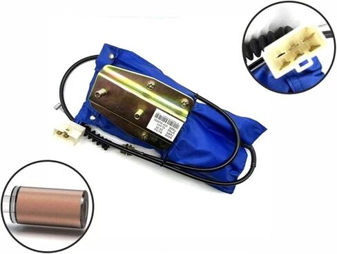 24V Diesel Engine Flameout Controller 1-81900227-0 for 4BD1 6BD1 4BG1 6BG1 Engine Stop Solenoid Motor Case Excavator CX230(Black Plug 1.05m) in Saudi Arabia