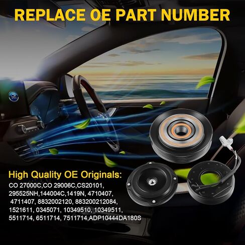 ASAPE 27000C 144004C 1419N Air Depanterer Clutch for 2003 2004 2005 2006 2007 2008 for Toyota Corolla 1.8L 2003 2004 2005 2006 2007 for Toyota Matrix 1.8L in Kuwait