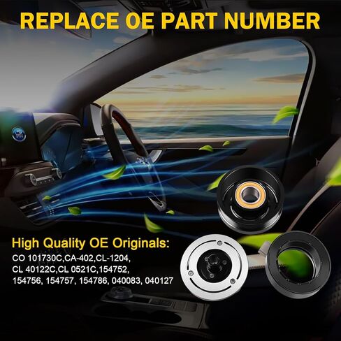 ASAPE 101730C AC ضواغط AC قابض FORD FORD FREESTAR 3.9L 4.2L 2004-2007 ، لفورد Windstar 3.8L 1999-2003 ، ل Mercury Monterey 4.2L 2004-2007 in Kuwait