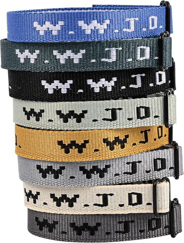 8PCS WWJD Christian Bracelet Pack for Women Men, Christian Jesus Gifts Adjustable WWJD Bracelets Bulk - What Would Jesus Do Wristbands in Saudi Arabia