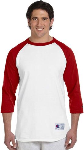 Champion Men's Contrast Raglan Sleeve Baseball T-Shirt in Saudi Arabia