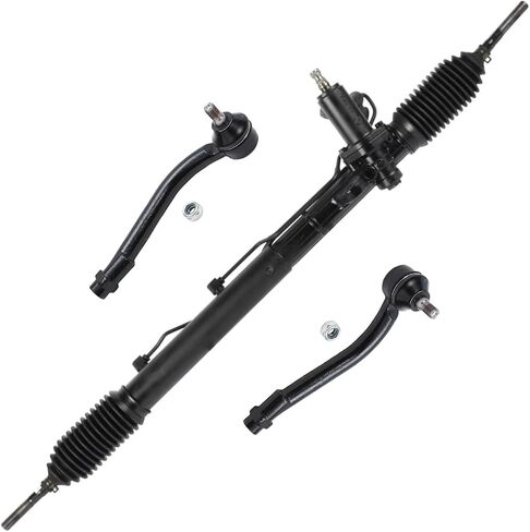 Detroit Axle-Rack and Pinion Kit لعام 2011-2013 Kia Sorento ، 2010-2012 Hyundai Santa Fe ، رف التوجيه الكامل للسلطة وتجميع الجناح ، استبدال قضبان التعادل الخارجي in Kuwait