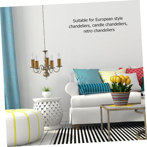 Mobestech 6pcs Chandelier Lamp Base Covers Modern Lighting Accessories Sleeves for Living Room Ceiling Gold Lamp Parts in Saudi Arabia