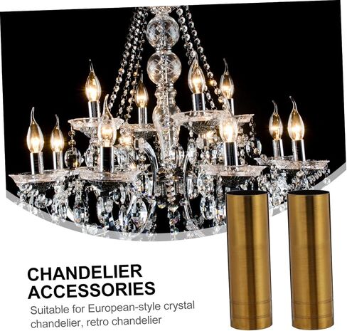 Mobestech 6pcs Chandelier Lamp Base Covers Modern Lighting Accessories Sleeves for Living Room Ceiling Gold Lamp Parts in Saudi Arabia