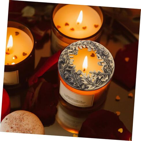 Stobok Pine Candle Jar Topper Topper Antique Zinc Alloy Devinative Devinative for Rectering Burning and Smoke Holiday Home Decor in Saudi Arabia
