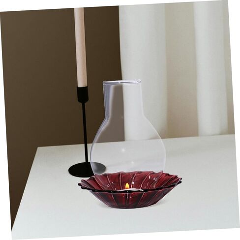 DECHOUS Transparent Glass Candle Holder Sleeve Open Ended Decorative Candle Tube Shade for Home Decor Weddings and Creative DIY Projects in Saudi Arabia