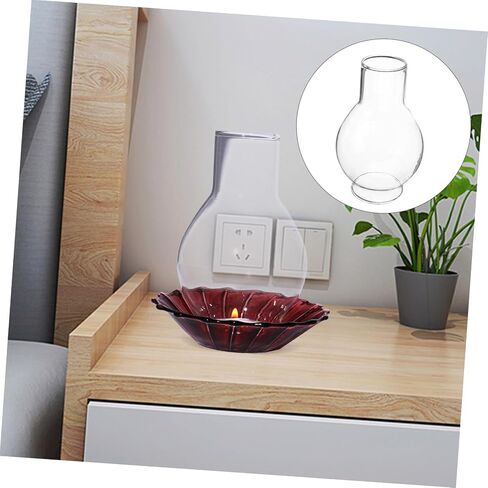 DECHOUS Transparent Glass Candle Holder Sleeve Open Ended Decorative Candle Tube Shade for Home Decor Weddings and Creative DIY Projects in Saudi Arabia