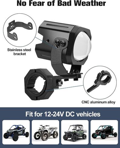 Upgrade 70mm Whipless LED Whip Lights with Mounts Fit 1.5''-2'' Roll Cage, 4 Color Alien Lights with Switch & Remote Compatible with Polaris RZR Can-Am Maverick X3 in Saudi Arabia