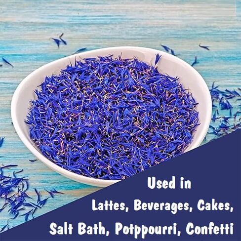 TooGet Pink Cornflower Petals, 100% Natural Centaurea Cyanus, Grown in Germany Herbal Cornflower Flowers for Homemade Lattes, Tea Blends, Bath Salts, Wedding Confetti, Gifts, Crafts – 0.5 OZ/15g in Saudi Arabia