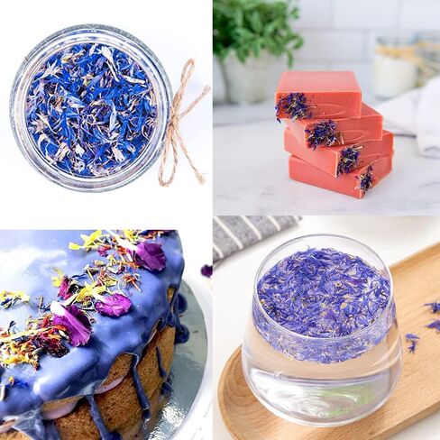TooGet Pink Cornflower Petals, 100% Natural Centaurea Cyanus, Grown in Germany Herbal Cornflower Flowers for Homemade Lattes, Tea Blends, Bath Salts, Wedding Confetti, Gifts, Crafts – 0.5 OZ/15g in Saudi Arabia