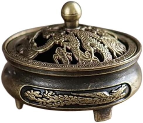 حامل البخور على شكل Dragon and Phoenix Clover-فريدة من نوعها من سبيكة الزنك في عيد الميلاد وعيد الهالوين وديكور المنزل الجديد in Saudi Arabia