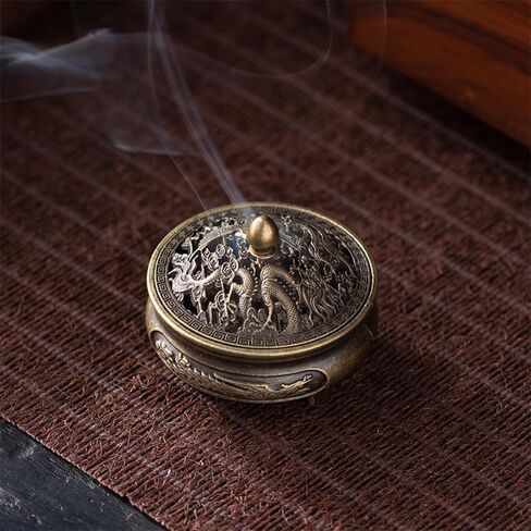 حامل البخور على شكل Dragon and Phoenix Clover-فريدة من نوعها من سبيكة الزنك في عيد الميلاد وعيد الهالوين وديكور المنزل الجديد in Saudi Arabia