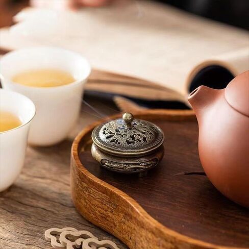 حامل البخور على شكل Dragon and Phoenix Clover-فريدة من نوعها من سبيكة الزنك في عيد الميلاد وعيد الهالوين وديكور المنزل الجديد in Saudi Arabia