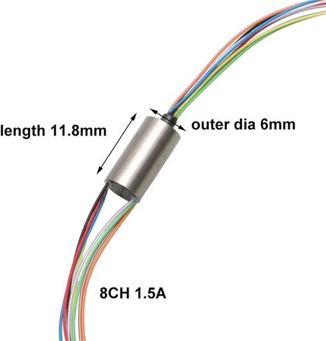 1pcs mini slipring dia. 6/6.5/7.5mm 2/4/8/12ch 1a 2a rc uav gimbal مرساة الأسماك حلقة زلة دوارة (dia.6.5mm 2ch 1.5a) in Saudi Arabia