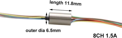 1pcs mini slipring dia. 6/6.5/7.5mm 2/4/8/12ch 1a 2a rc uav gimbal مرساة الأسماك حلقة زلة دوارة (dia.6.5mm 2ch 1.5a) in Saudi Arabia