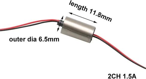 1pcs mini slipring dia. 6/6.5/7.5mm 2/4/8/12ch 1a 2a rc uav gimbal مرساة الأسماك حلقة زلة دوارة (dia.6.5mm 2ch 1.5a) in Saudi Arabia