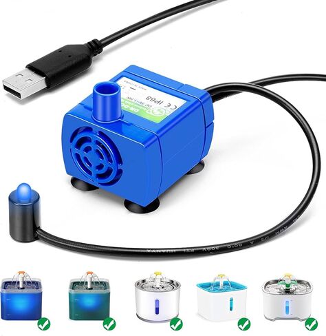 Cat Water Fountain Pump, Pet Water Fountain Pump Compatible Motor, DR-DC160 for Cat Drinking Fountain Cat Water Dispenser Replacement (Pump) in Kuwait