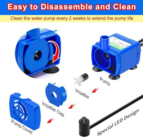 Cat Water Fountain Pump, Pet Water Fountain Pump Compatible Motor, DR-DC160 for Cat Drinking Fountain Cat Water Dispenser Replacement (Pump) in Kuwait