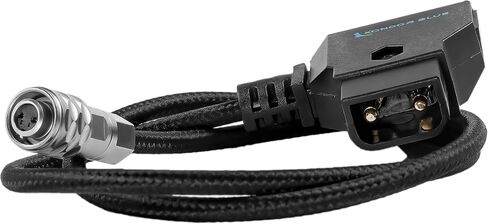 KONDOR BLUE 20" D-Tap/P-Tap to 2-Pin Weipu Style Braided Power Supply Cable | Compatible with many DC plug battery options including BMPCC 4K/6K, The Sony NP series, and MOZA Air 2 | Blue in Saudi Arabia