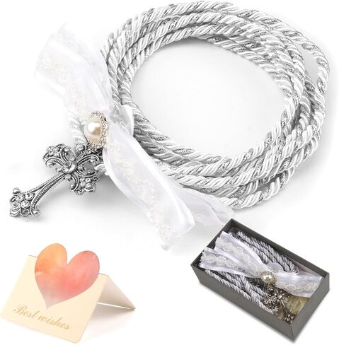 Lazo para Boda Set, Wedding Lasso Traditional Catholic Ceremony Cord with Lazo de Bodas para los Novios in Saudi Arabia