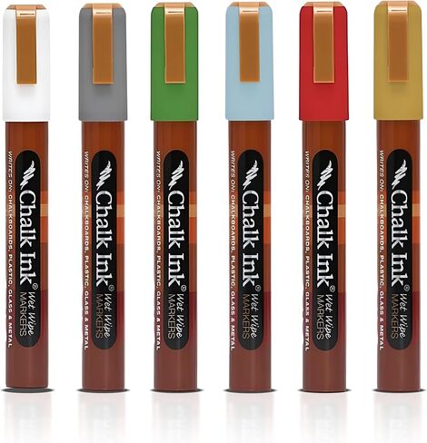 Chalk Ink 6mm Commercial Wet Wipe Markers, 4-Pack, White (6mmComm4WW) in Saudi Arabia