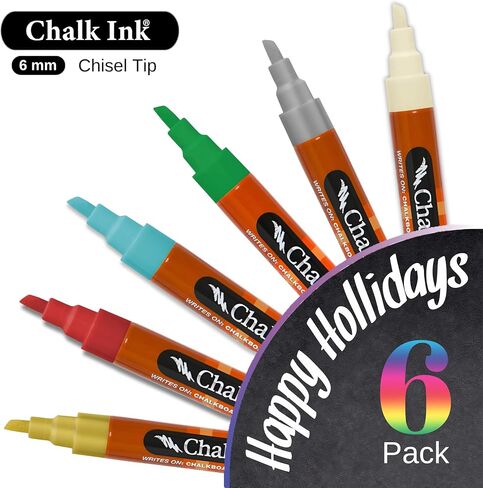 Chalk Ink 6mm Commercial Wet Wipe Markers, 4-Pack, White (6mmComm4WW) in Saudi Arabia